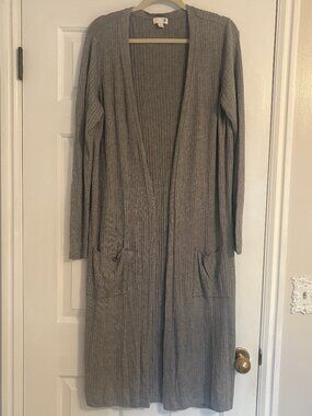 SO Long gray Duster cardigan - XL